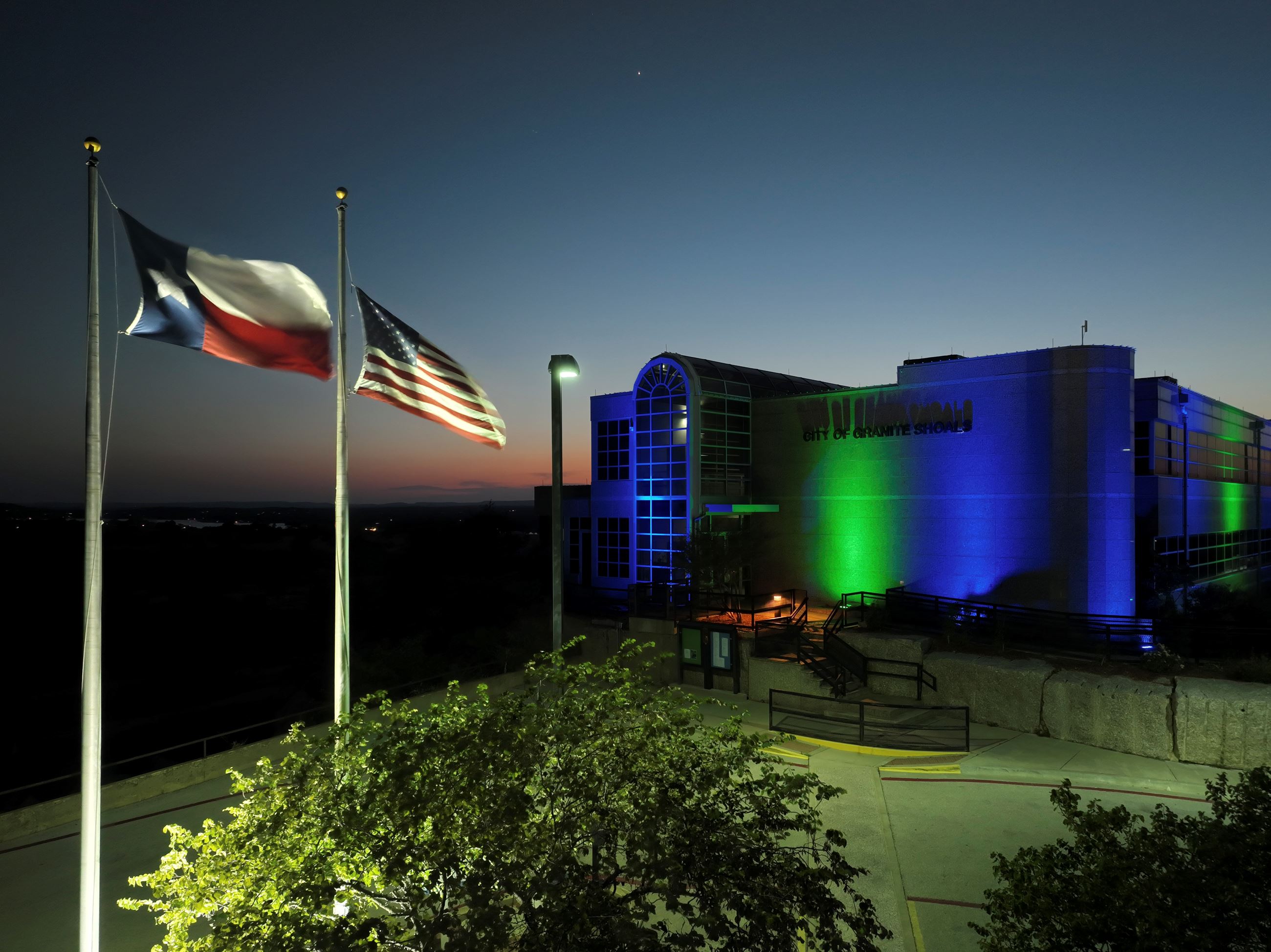 Granite Shoals City Hall Evening Photo